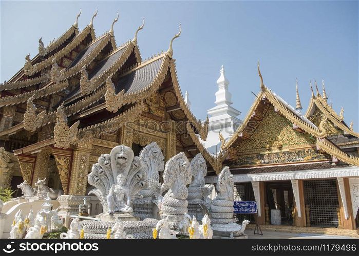The Wat San Pa Yang Luang in the city of Lamphun in the province Lamphun in north Thailand. Thailand, Lamphun, November, 2019. THAILAND LAMPHUN WAT SAN PA YANG LUANG