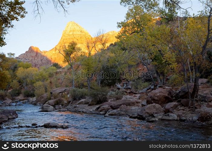 The Watchman Towers Over the Virgin River