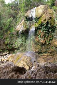 The waterfall at park of Soroa, a famous natural and touristic landmark in Cuba
