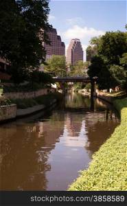 The waters of the river with the same name flow through downtown San Antonio, Texas