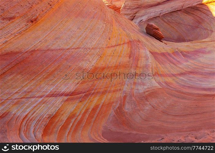 The Wave, Arizona, Vermillion Cliffs, Paria Canyon State Park in the USA. Amazing natural background