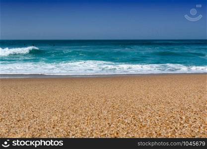 the waves ocean of the Biarritz beach