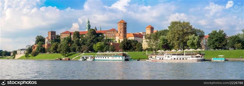 The Wawel castle in Kracow. Panoramic view