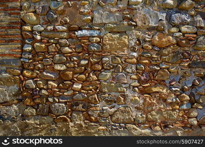 The Way of Saint James stone masonry walls in Redecilla del Camino Castilla Burgos