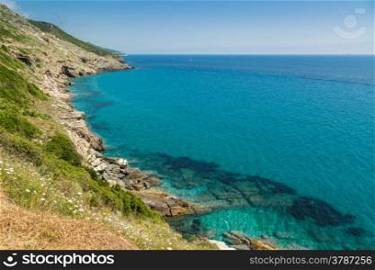 The west coast of Cap Corse near Sisco in Corsica
