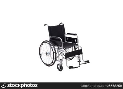 The wheelchair isolated on white background. Wheelchair isolated on white background. The wheelchair isolated on white background