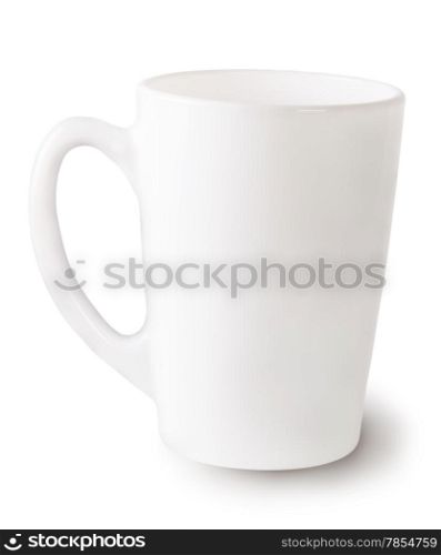 The white cup isolated on white background