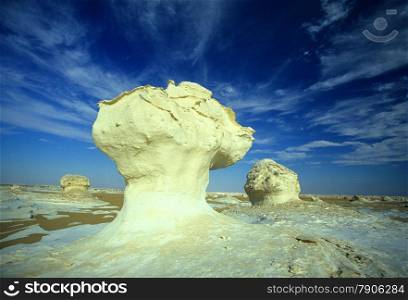 the white desert in the sahara desert in Egypt in North Africa. . AFRICA EGYPT CAIRO SAHARA WHITE DESERT