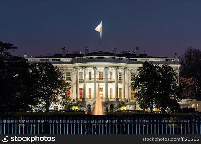 The White House Washington DC, United States at night