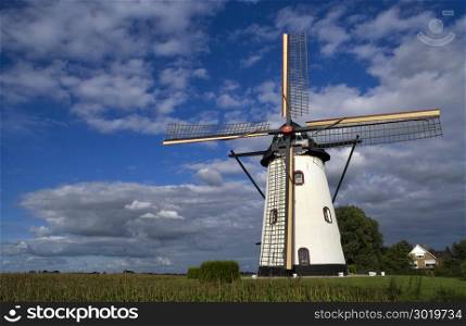 The White Mill near Meeuwen in the Dutch province Noord-Brabant. The White Mill