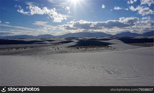 The White Sands desert is located in Tularosa Basin New Mexico.
