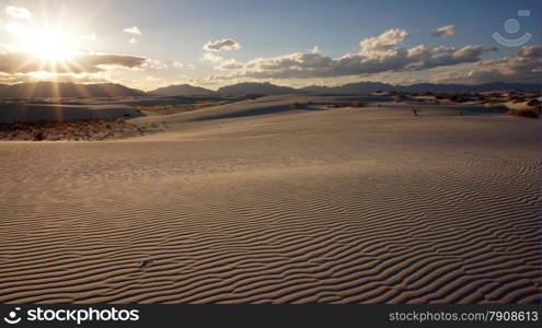 The White Sands desert is located in Tularosa Basin New Mexico.