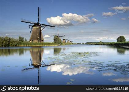 The windmills of Kinderdijk. The windmills of Kinderdijk are one of the Dutch UNESCO world heritage sites