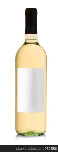 The wine bottle isolated on white