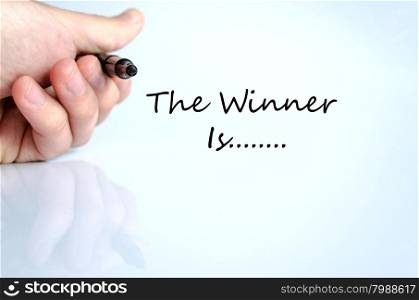 The winner is text concept isolated over white background