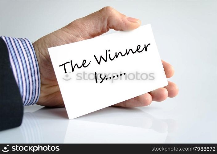 The winner is text concept isolated over white background