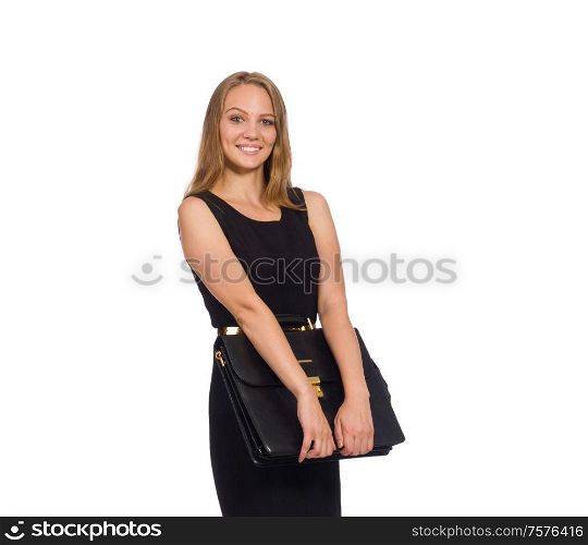 The woman businesswoman concept isolated white background. Woman businesswoman concept isolated white background