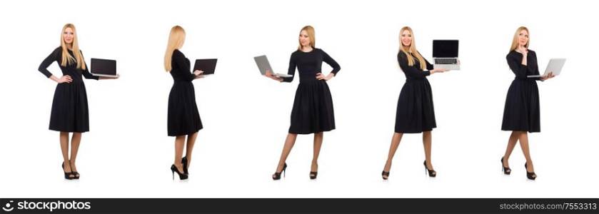 The woman businesswoman in business concept. Woman businesswoman in business concept