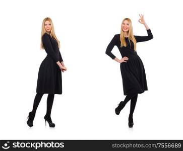 The woman in fashion clothing concept. Woman in fashion clothing concept