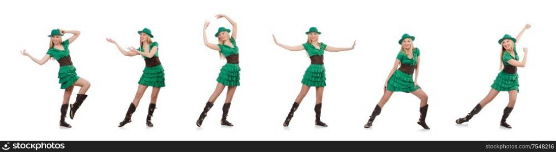 The woman in saint patrick concept. Woman in saint patrick concept