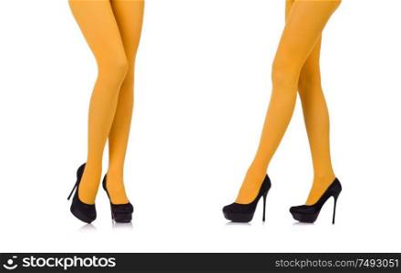 The woman legs in long stockings. Woman legs in long stockings