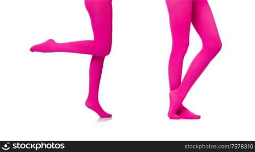 The woman legs in long stockings. Woman legs in long stockings