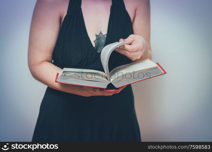 The woman with the book