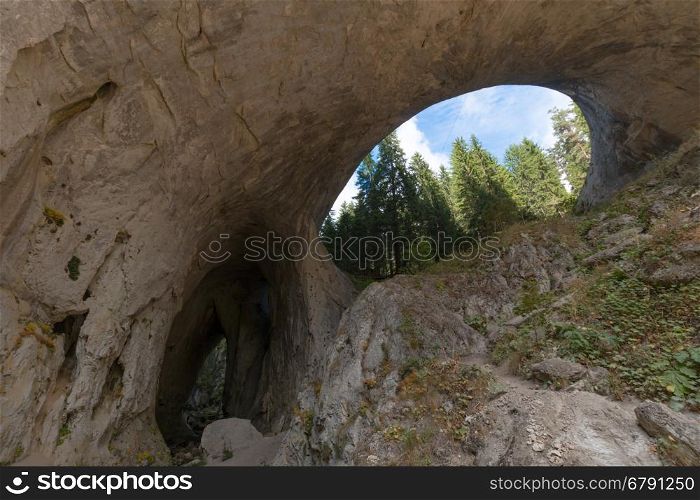 The Wonderful Bridges - natural rock arches in the Rhodope Mountains of southern Bulgaria.