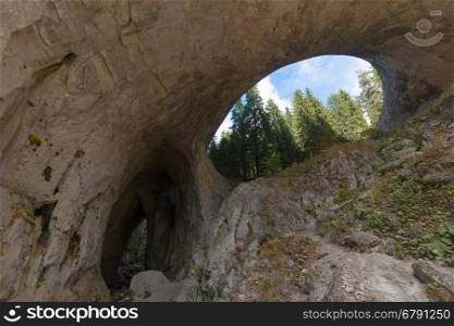 The Wonderful Bridges - natural rock arches in the Rhodope Mountains of southern Bulgaria.