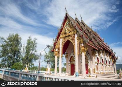 the Wood Temple and Wat Sam Roi Yot near the Village of Kui Buri at the Hat Sam Roi Yot in the Province of Prachuap Khiri Khan in Thailand,  Thailand, Hua Hin, November, 2022. THAILAND PRACHUAP SAM ROI YOT WAT TEMPLE