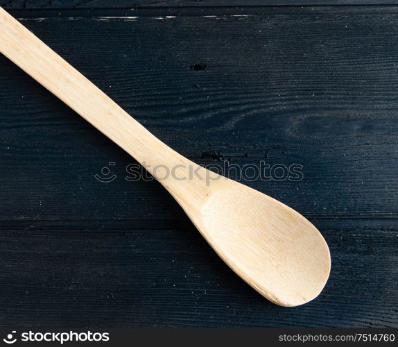 The wooden spoons arranged on table. Wooden spoons arranged on table