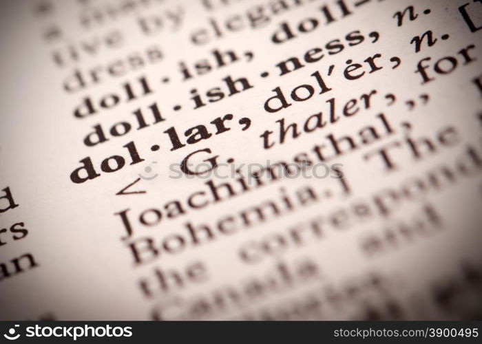 "The word "Dollar" in a dictionary"