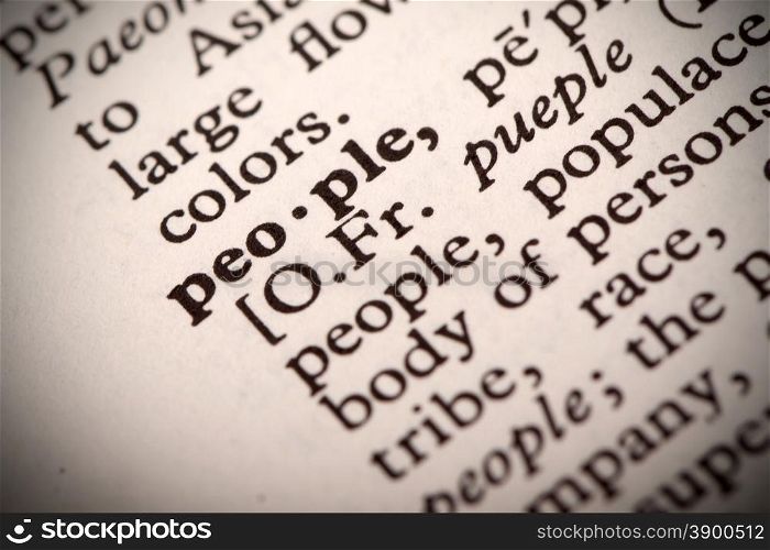 "The word "People" in a dictionary"