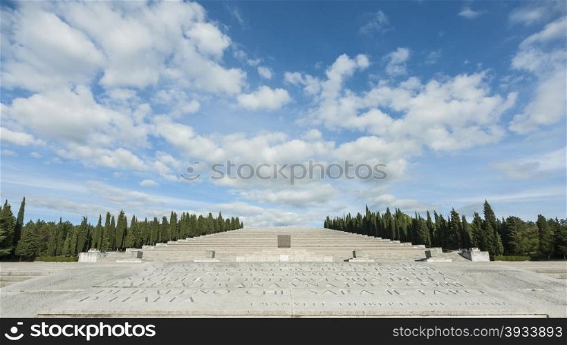 The World War I memorial and cemetery of Redipuglia, Italy