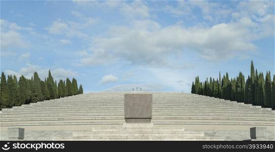 The World War I memorial and cemetery of Redipuglia, Italy