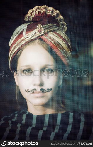 The young actress in the role of an Indian bride