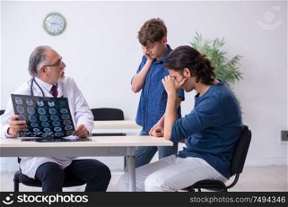 The young boy visiting doctor in hospital. Young boy visiting doctor in hospital