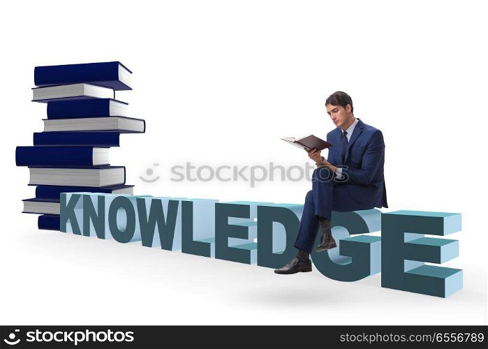 The young businessman in education concept. Young businessman in education concept. The young businessman in education concept