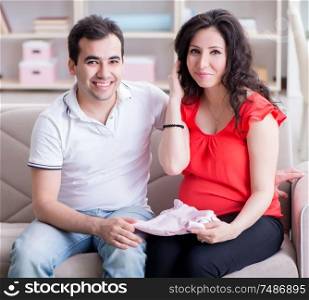 The young couple family expecting a baby. Young couple family expecting a baby
