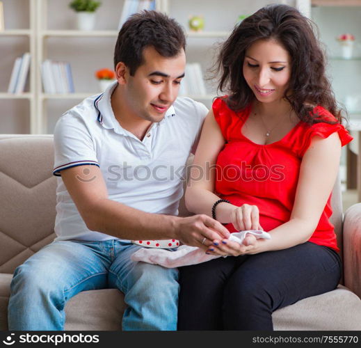 The young couple family expecting a baby. Young couple family expecting a baby