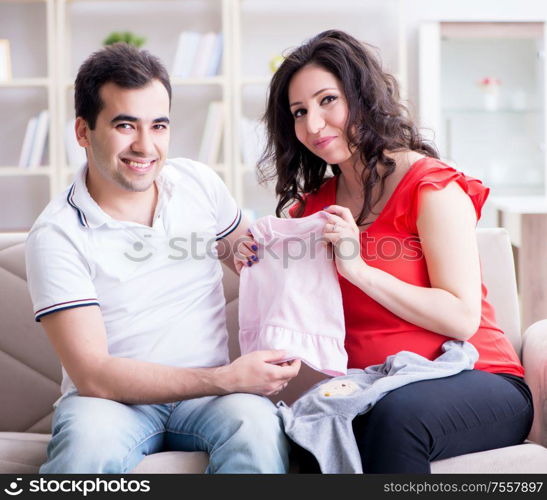 The young couple family expecting a baby. Young couple family expecting a baby