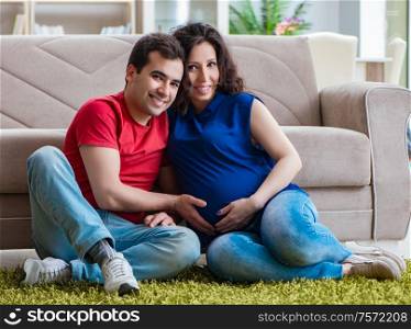 The young couple family expecting a baby. Young couple family expecting a baby