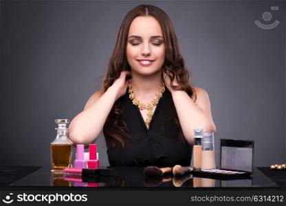 The young woman in beauty make-up concept. Young woman in beauty make-up concept