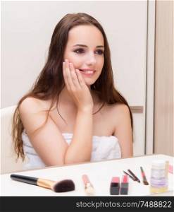 The young woman in beauty make-up concept. Young woman in beauty make-up concept