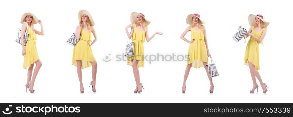 The young woman in summer clothing. Young woman in summer clothing