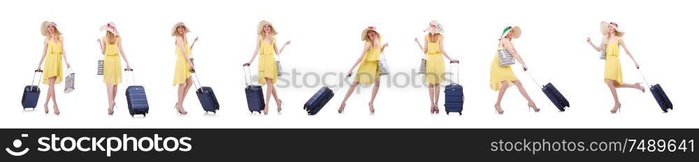 The young woman preparing for vacation. Young woman preparing for vacation