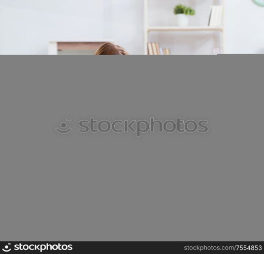 The young woman with broken leg at home. Young woman with broken leg at home