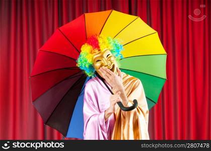 Theater concept with masked actor
