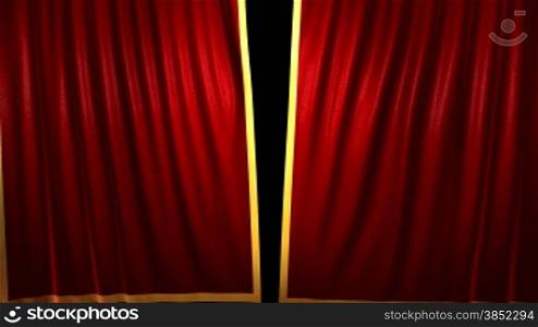 Theater curtains opening,Alpha channel included
