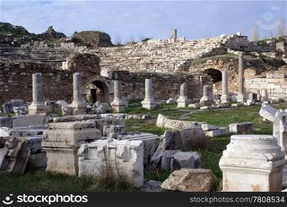 Theatre and ruins of old Aphrodisias, Turkey